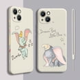 thumbnail image 2 of Funda de teléfono Dumbo Anime para Apple iPhone 15 14 13 12 Mini 11 Pro XS MAX XR X 8 7 Plus funda de cuerda líquida izquierda, 2 of 5