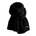 thumbnail image 6 of Wdgfv Winter Knit Scarfs Womens Thick Warm Knit Scarves Soft Long Knitted Scarf for Outddor Men & Women Black One Size, 6 of 6