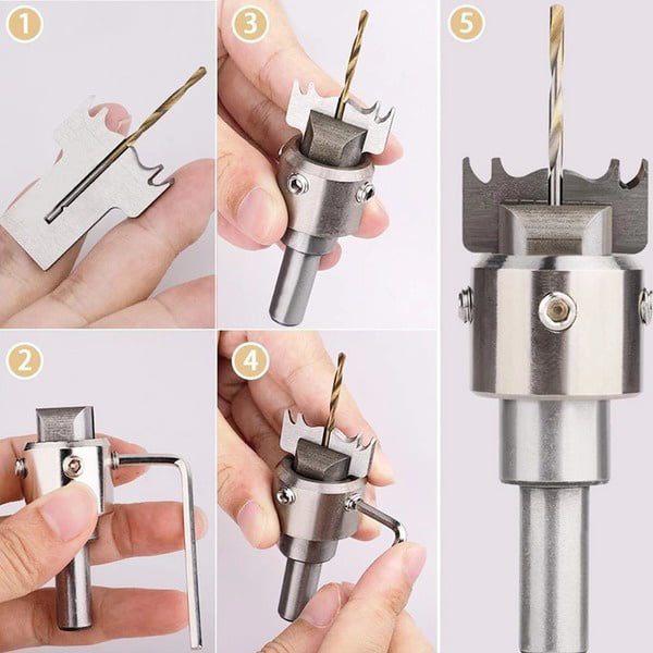 Ring Drill Bit Multi-function High Speed Wooden Thick Ring Maker Tool #17/19/21 