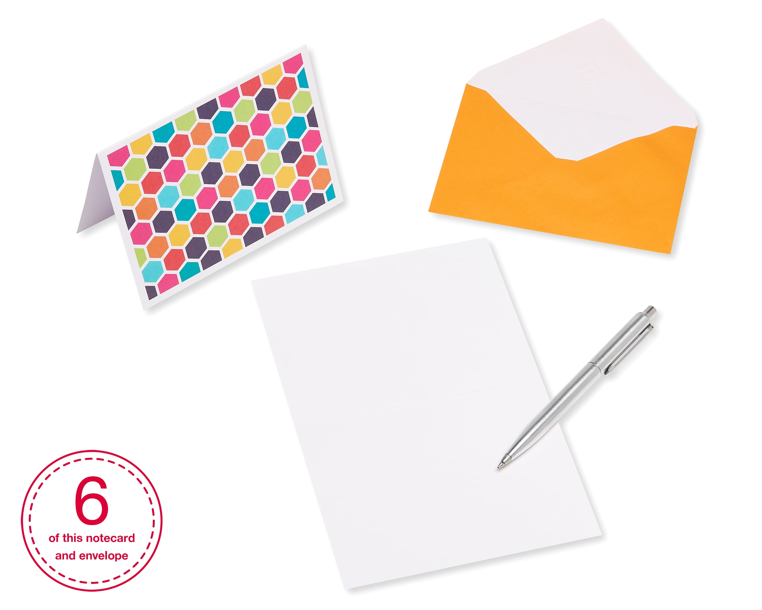 American Greetings Bright Blank Single Panel Cards and Colored Envelopes, 40-Count