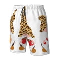 thumbnail image 4 of Pofeuu Christmas Gnomes In Leopard Prin Men's Swim Trunks Quick Dry Bathing Suit Swimming Board Shorts Mesh Lining Beach Swimwear-X-Large, 4 of 6