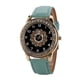 thumbnail image 1 of Reloj de cuarzo con banda de cuero de PU a la moda, reloj femenino con diamantes de imitación y esfera redonda grande con números (azul cielo), 1 of 5