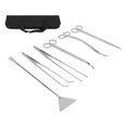 thumbnail image 1 of Aquarium Tool Kit Scissors Tweezers Spatula Stainless Steel with Storage Bag, 1 of 4