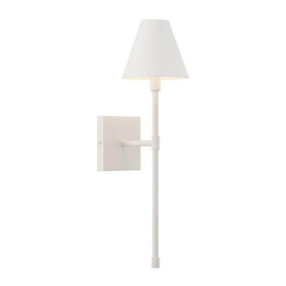 1 Light Wall Sconce in Vintage Style-20 inches Tall and 5.5 inches Wide-Bisque White Finish Bailey Street Home 159-Bel-4955055