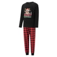 thumbnail image 2 of Argulvti Family Matching Christmas Pajama Set, Reindeer Letter Printed Long Sleeve Tops Elastic Waist Pants 2 Pcs Set, 2 of 7