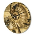 thumbnail image 3 of Designart 'Architectural Detail of Round Metal Stairs' Industrial Wood Wall Clock, 3 of 5