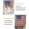 thumbnail image 3 of Navy Blue American Flag Tie Up Curtains for Window, Thermal Insulated Balloon Shade Adjustable Rod Pocket Curtains Valance Panels for Kitchen Bathroom Cafe 46 x 63 Red US Flag Wooden Vintage, 3 of 6