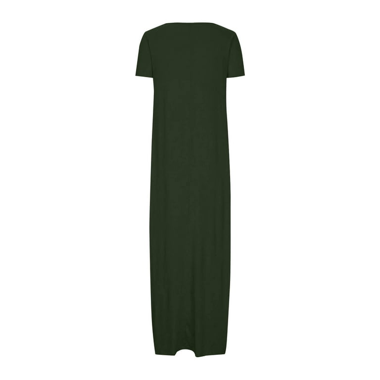 AherBiu Plus Size Womens Summer Tall Dress Short Sleeve T Shirt Maxi Dresses  for Women Casual Baggy Pajama Long Dress - Walmart.com