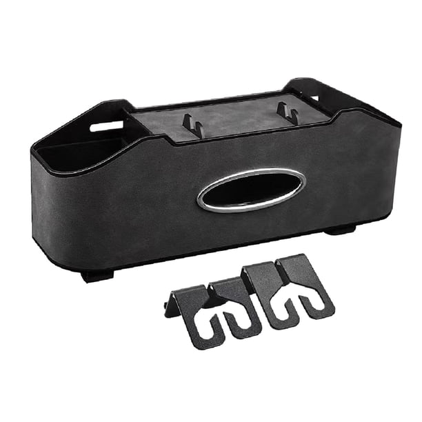 Organizador colgante para reposacabezas del asiento trasero del coche, cubierta para caja de pañuelos, portavasos versátil de 13,8x3,5x4 pulgadas,
