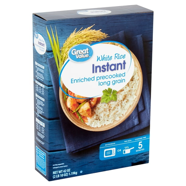Great Value Instant White Rice, 42 oz
