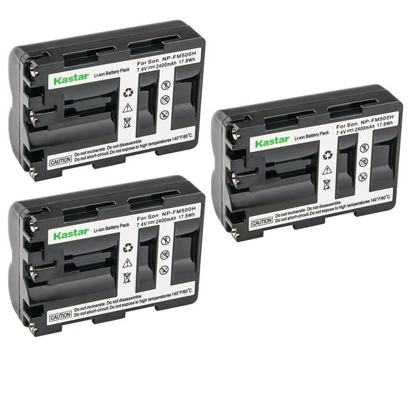 Kastar 3-Pack Battery NP-FM500HN 7.4V 2400mAh Replacement for Sony Alpha α99, a99, SLT-A99, SLT-A99V, a99V, Alpha α99II, a99 II, SLT-A99 II, a99II, a99V, ILCA-99M2, CLM-V55, CLM-FHD5 Camera