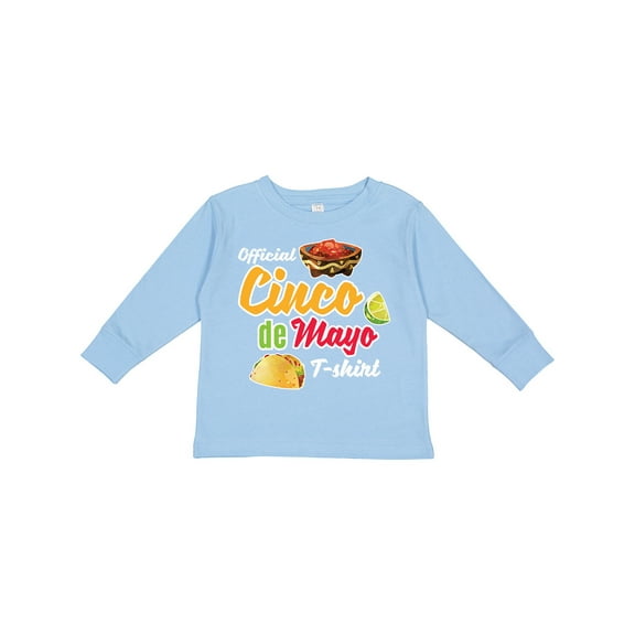 Inktastic Cinco De Mayo Official Tshirt Funny Pun with Taco Salso and Lime Boys or Girls Long Sleeve Toddler T-Shirt