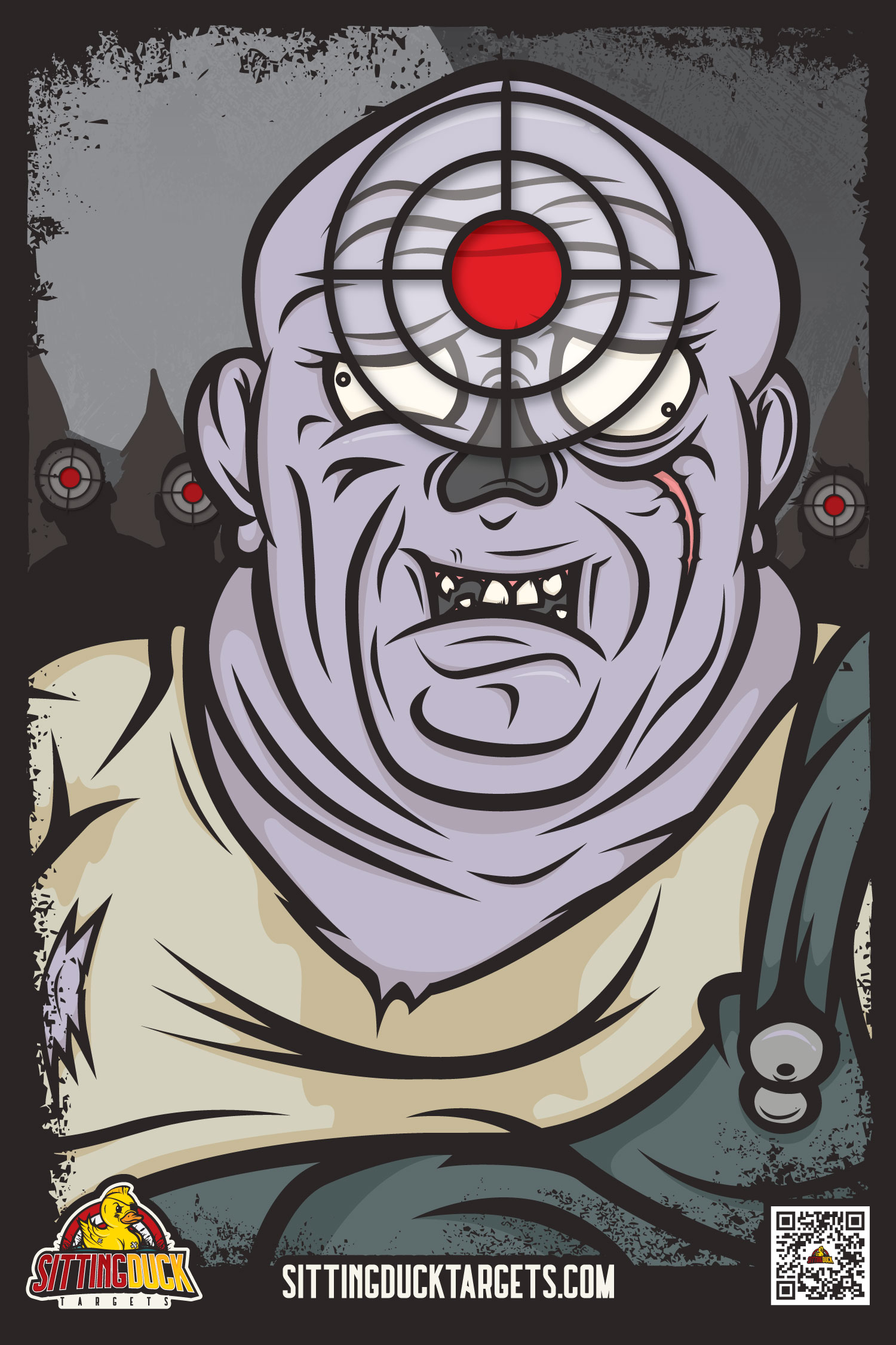 Premium Zombie Jeff Shooting Target | BETTER DESIGNS | HIGHER QUALITY | SUPERIOR TARGETS | 12x18 Inch Zombie Targets | Sitting Duck Targets | Rifle Targets | Gun Targets | Pellet Gun | Airsoft | BB