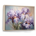 thumbnail image 2 of Designart "Pink Purple Irises love expression VI" Floral Floater Framed Wall Art Print, 2 of 7