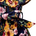 thumbnail image 2 of FAROOT Girl's One-Piece Suit, Flower Print Off Shoulder Ruffle Sling Playsuit, 2 of 9