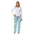 thumbnail image 6 of Disney Woman's Stitch Hibiscus Leaves Plush Fleece Pants Junior's Lounge Pajama Pants with Adjustable Elastic Waistband, 6 of 6