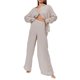 thumbnail image 1 of Txlixc Blusa de botón transparente de manga larga y pantalones de piernas anchas para mujeres Txlixc  moda, 1 of 6