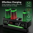 thumbnail image 4 of Batería recargable para mando Xbox One, 5200 mWh, paquete de 4 unidades, base de carga compatible con Xbox Series X|S, 4 of 8