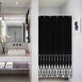 thumbnail image 3 of Black and White Shower Curtains Boho Geometric Triangle Modern Stylish Simple Bathroom Decor Waterproof Polyester Fabric 36x72 Inch Shower Curtains Sets with Hooks, 3 of 6