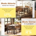 thumbnail image 3 of Conjunto de Comedor para 4-5 Personas, Compuesto por Dos Sillas de Comedor y un Banco. Adecuado para Comedores, Cocinas y Cafeterías, 110 × 70 × 75 cm (Marrón), 3 of 6
