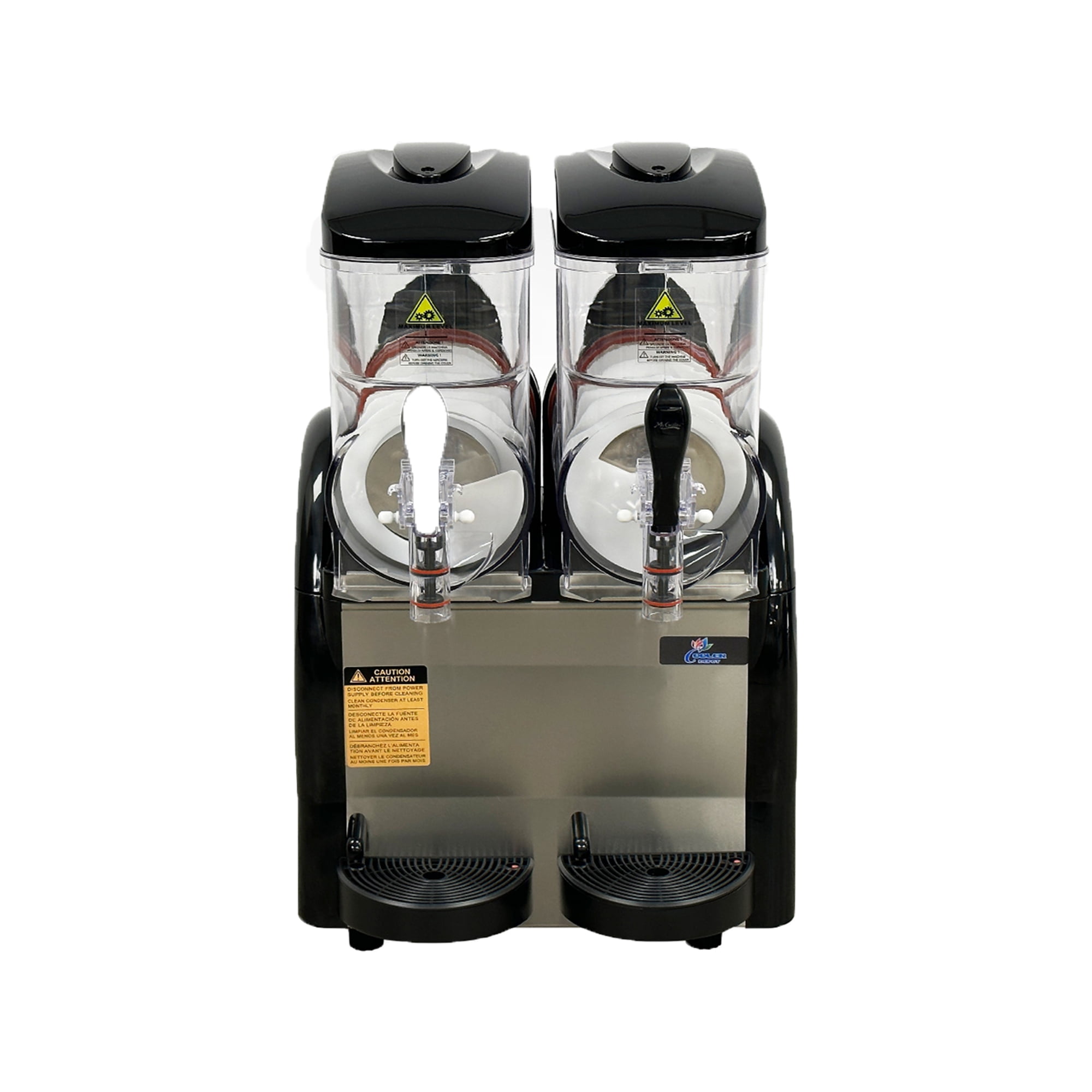 Commercial Slushy Machine, 12Lx2 Tank Slushie Machine, 850W Frozen Drink Maker, Margarita Making Machine, 18.5x20.2x31.8 inch