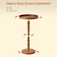 thumbnail image 2 of Hearthlight Home Round Side Table, Small Drink Table End Table with Solid Wood Leg for Living Room Bedroom Office,Brown,12inch, 2 of 8