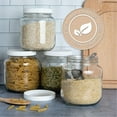 thumbnail image 4 of AMERTEER 2 Pack Half Gallon Mason Jar - Glass Jar Wide Mouth with Airtight Foam Lined Plastic Lid - Safe Mason Jar for Fermenting, 4 of 7