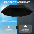 thumbnail image 5 of Premium Auto Folding Umbrella for Rain and Sun - Durable, Light & Portable for Women & Men , Fits Backpack & Cars, 5 of 5