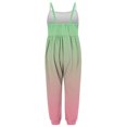 thumbnail image 4 of GERsome Jumpsuits for 1-6 Years Girls Kids Casual Sleeveless Jumpsuits Spaghetti Strap Romper Long Pants with Pockets（Size 5-6 Years/07#Multicolor), 4 of 5