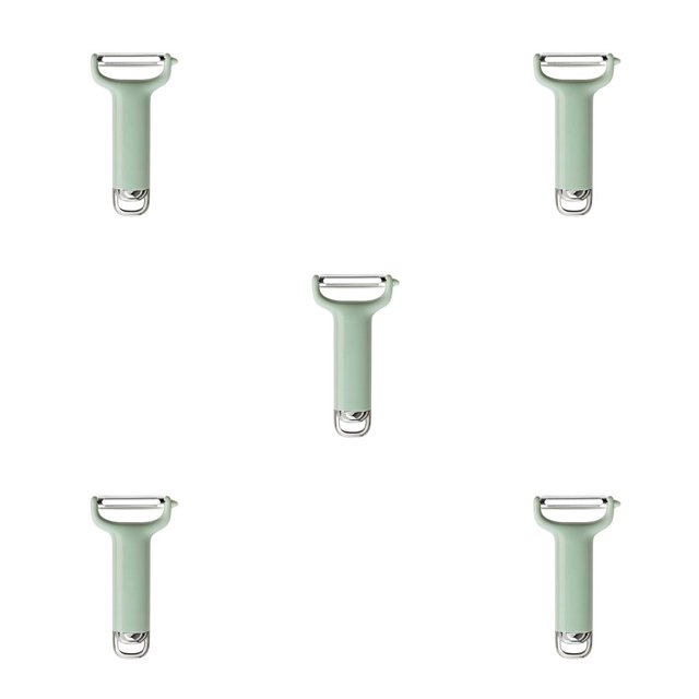 Cateissary Pelador de frutas Vegetal Cortador de cocina Gancho colgante Ensalada Afilado Chef Parer Lavable Reutilizable Gadget Verde Type2 NO2