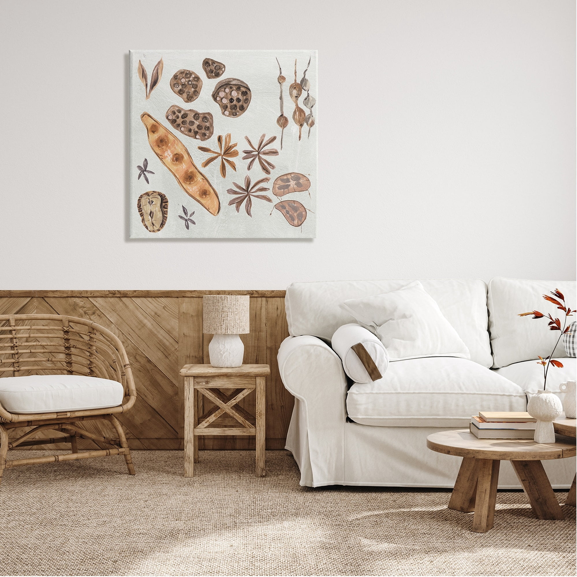 Stupell Industries Brown Seed Plant Botanicals Nature Diagram , 30 x 30, Design by Melissa Wang