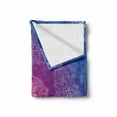thumbnail image 2 of Purple Mandala Soft Flannel Fleece Blanket, Psyschedelic Oriental Theme Floral Pattern in Filigree Style, Cozy Plush for Indoor and Outdoor Use, 50" x 70", Magenta Night Blue White, by Ambesonne, 2 of 6