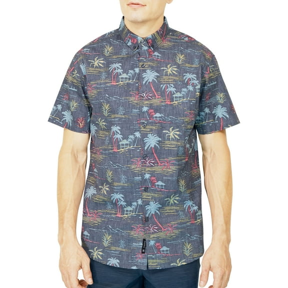 Visive Mens Hawaiian Shirt For Men Short Sleeve Button Up Tropical Summer Shirts
