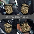 thumbnail image 7 of Qxltty Brown Leopard Car Trash Can with Lid Vehicle Backseat Hanging Leak Proof Storage Bin, 7 of 7