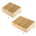 thumbnail image 3 of Becaristey Mobile Phone Organizer - Clear Texture Light And Convenient Large Capacity Stable And Thick Wooden Storage Box 24 squares 1Set, 3 of 6