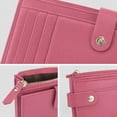 thumbnail image 4 of Women Small Bifold Wallet, Slim PU Leather Card Holder Purse with Zipper Coin Pocket, Multi Card Slots Snap Button Mini Pocket Wallet for Ladies, 4 of 6