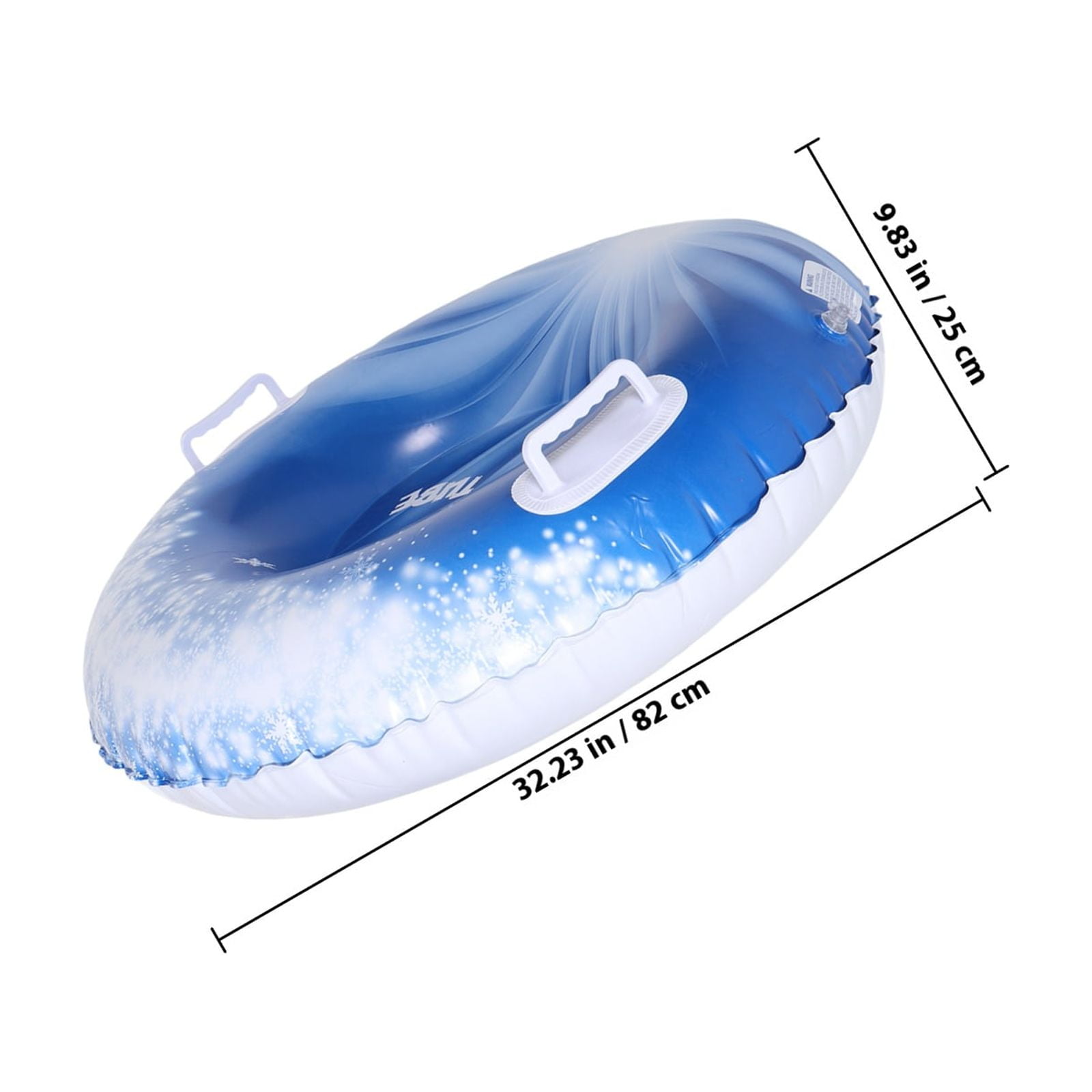 HONMEET Inflatable PVC Round Snow Tube for Winter Sledding and Outdoor , 1 Piece