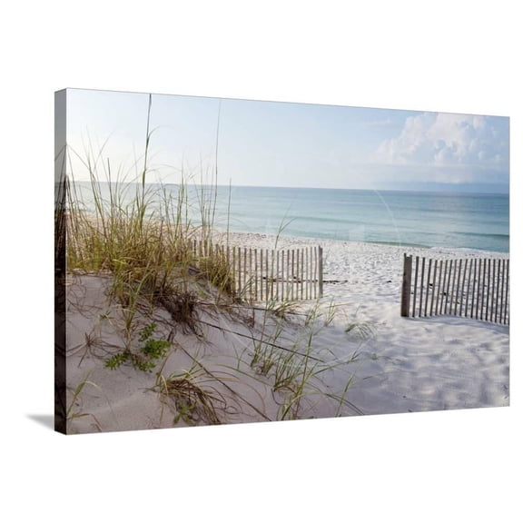 Beautiful Beach at Sunrise, Stretched Canvas Wall Art by forestpath Sold by ArtCom
