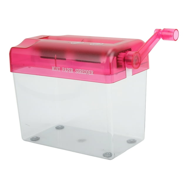 Mini Shredder,Manual Shredder Fully Transparent Office Shredder Manual Shredder Ultimate Reliability