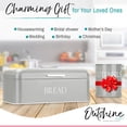 thumbnail image 5 of OUTSHINE Vintage Metal Bread Box & Kitchen Utensil Holder Set, Gray | Large Bread Box w/ Swing Up Lid | Farmhouse Bread Box & Utensil Holder for Countertop | Kitchen Decor | Housewarming Gift, 5 of 8