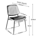 thumbnail image 4 of Mid Century Modern Faux Leather Dining Chairs, Gray PU / Curved Wrap Backrest for Comfort, 4 of 7