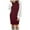 Wine, variant on TopLLC Long Sleeve Round-Neck Dress Fashion Women Pullover Long Sleeve Patchwork Casual 0-Neck Sweatshirt Dress Women Dress