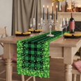 thumbnail image 2 of Table Runners 70 Inches Long Dress Scarves, St. Patrick's Day Farmhouse Coffee/Dining/Kitchen Table Decor, Holiday Table Runner, Spring Shamrocks Farmhouse Green Checkered 13x70 Inch, 2 of 9