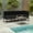 Black, variant on vidaXL Patio Furniture Set 3 Piece Outdoor Sectional Sofa Set Poly Rattan