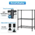 thumbnail image 2 of Dkelincs 3 Tier Shelf Storage Rack Steel Wire Shelving for Storage, Adjustable Utility Metal Shelves 450 lbs for Kitchen Garage Pantry Closet, Black, 2 of 7