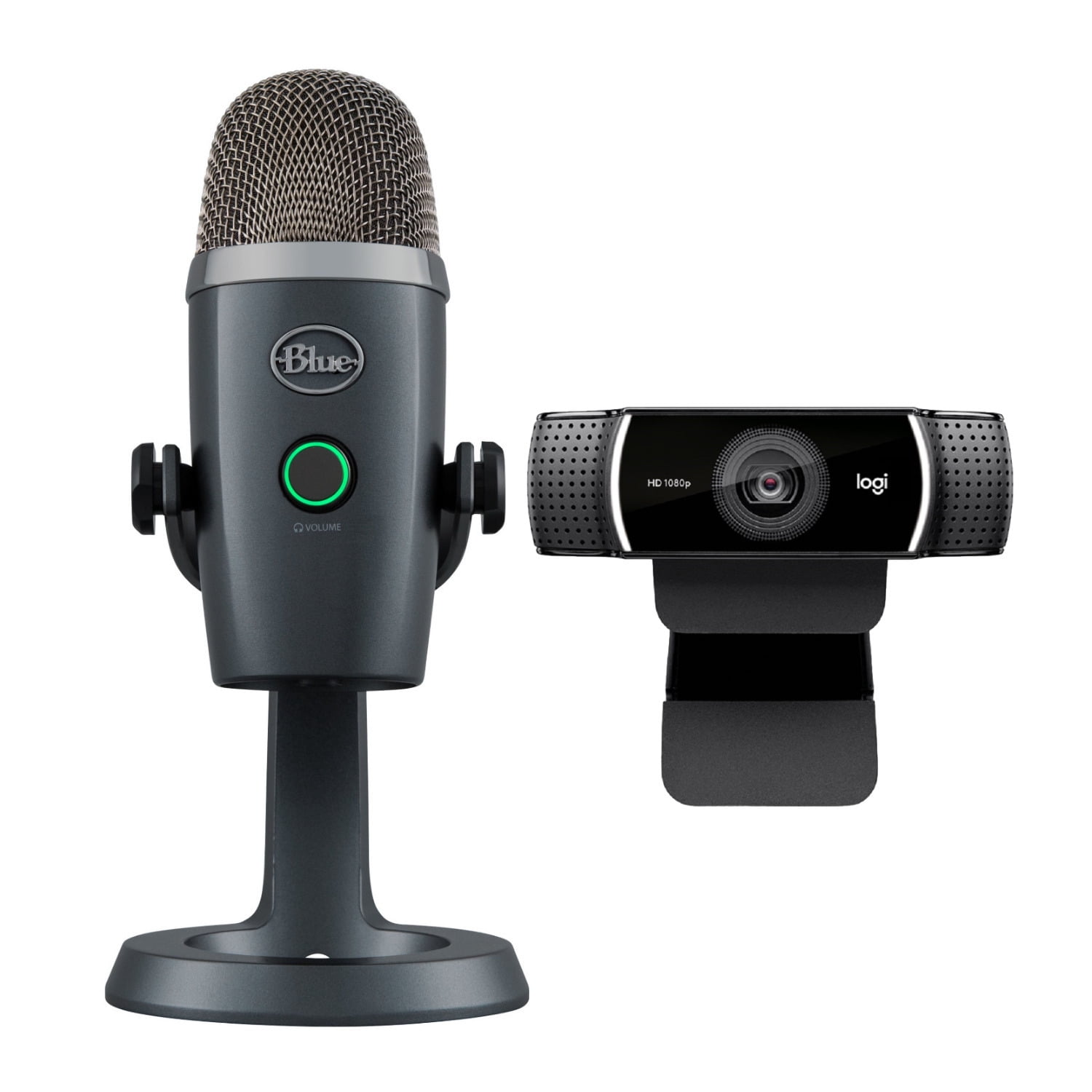 Blue Yeti Nano Premium USB Microphone(Shadow Gray) & Logitech C922 Pro HD  Webcam