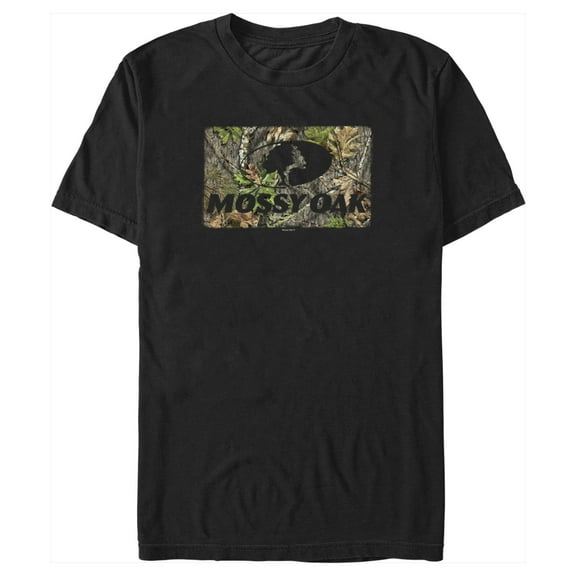 Men's Mossy Oak Black In the Woods Logo  Graphic Tee Black X Large