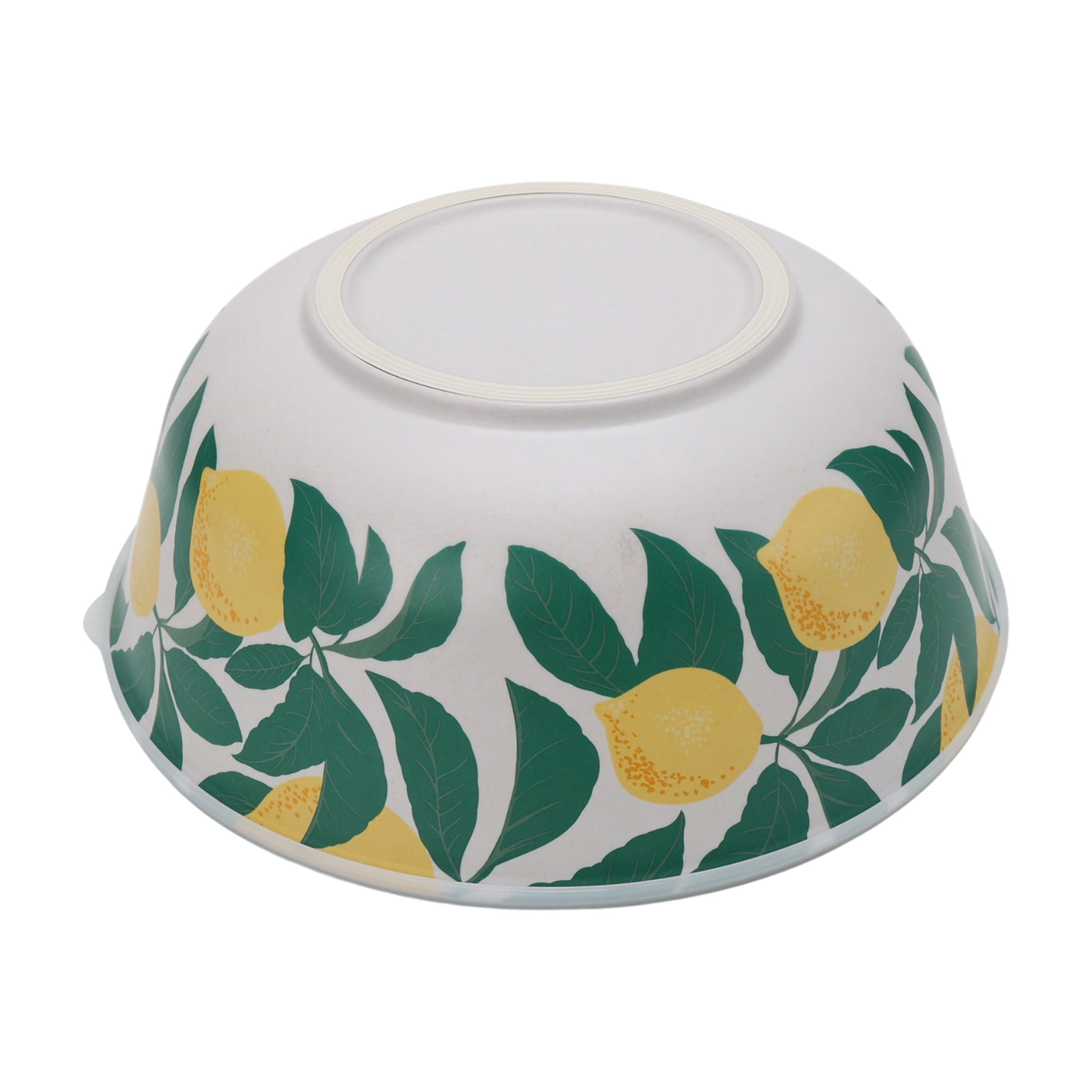 Mainstays by Becky G. & Alejandra Bamboo Melamine 4-Piece Serve Bowl Set, Lemon & Green