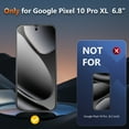 thumbnail image 2 of [2 Pack] Cnarery 4 Way 360 ° Matte TPU Privacy Screen Protector for Google Pixel 10 Pro XL (Not Glass), Fingerprint Sensor Compatible, Anti-Glare Full Adhesive Flexible Film, 2 of 7