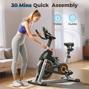 YOSUDA Exercise Bike Magnetic Stationary Indoor Cycling Bike for Home 350lbs Weight Capacity, Comfortable Seat Cushion and Fitness Courses